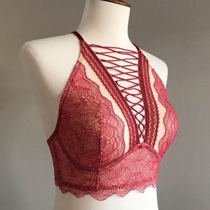 Victoria’s Secret High Neck Lace Up Bralette